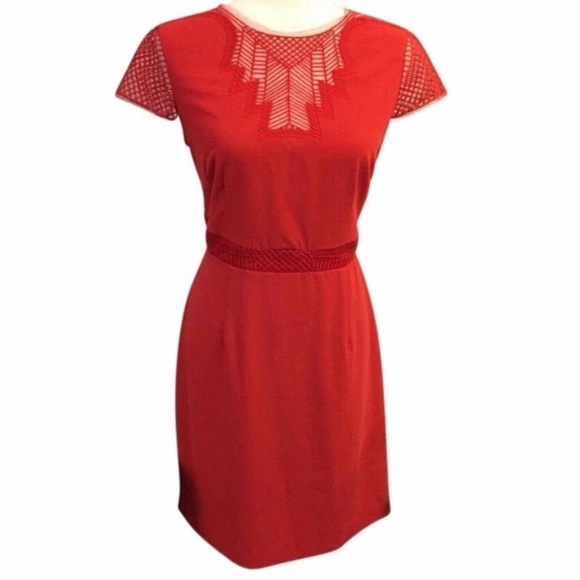 ANTONIO MELANI Dresses & Skirts - Antonio Melani Lace Cut Out Cap Sleeve Dress